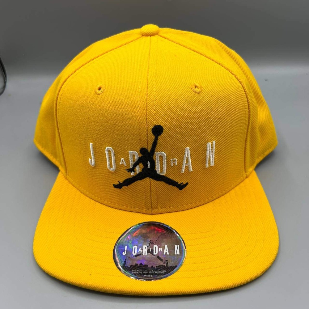 Air‎ Jordan Hat Men Yellow Embroidered Logo Jumpman Snap Back Cap
